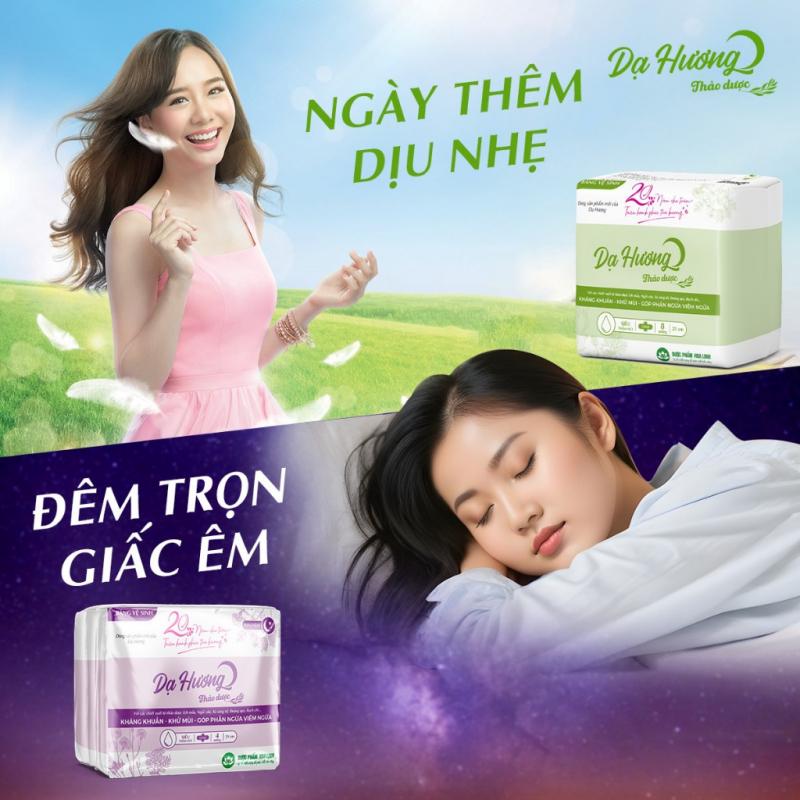 Băng vệ sinh thảo dược Dạ Hương ban đêm 29cm
