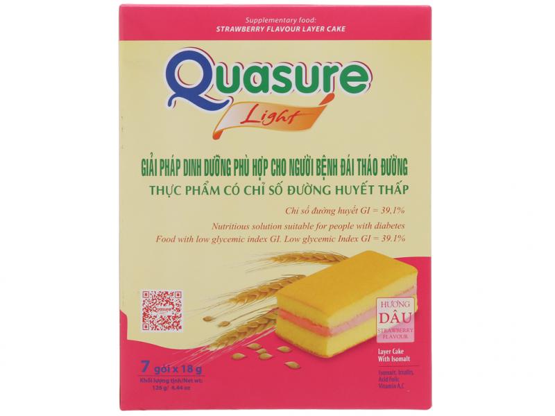 Bánh bông lan Quasure Light hương dâu