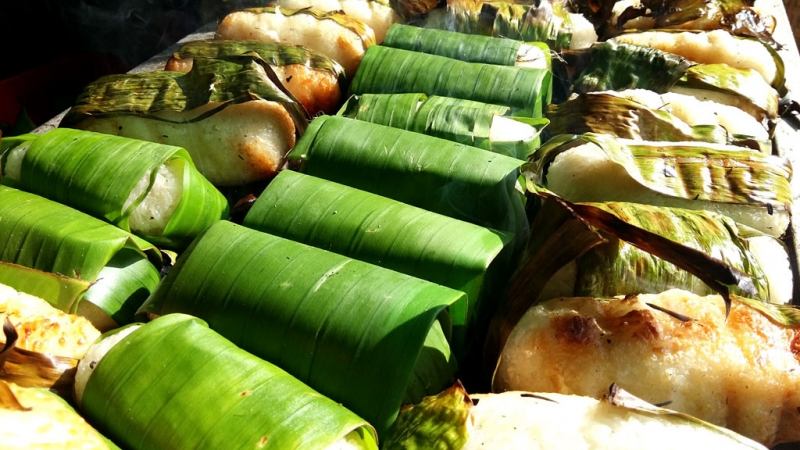 Món bánh chuối nếp nướng ngon lành trứ danh