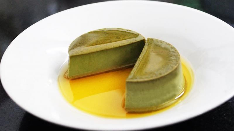 Bánh flan trà xanh