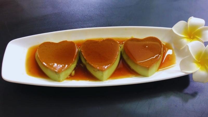 Bánh flan trà xanh
