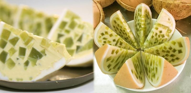 Bánh flan trái dừa