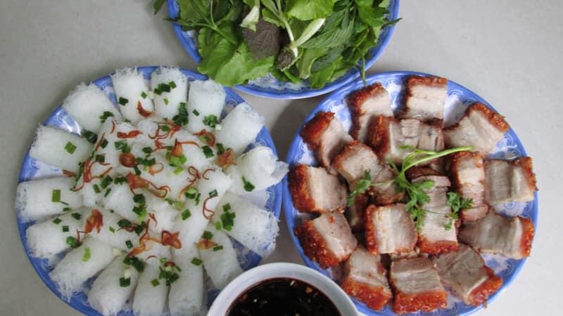 Bánh hỏi thịt quay