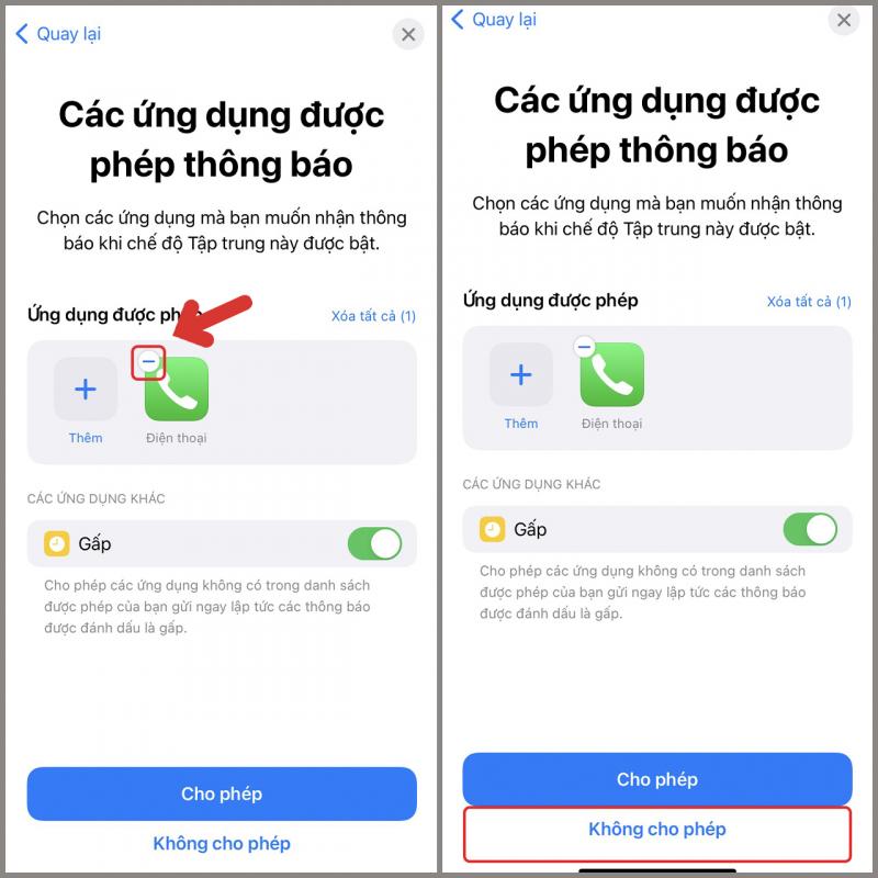 Bật chế độ nhận thông báo của các ứng dụng