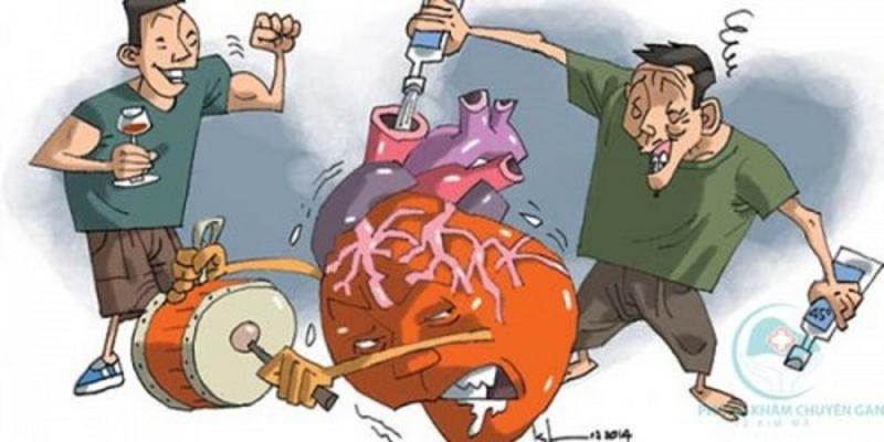 Uống nhiều rượu có thể dẫn tới suy tim