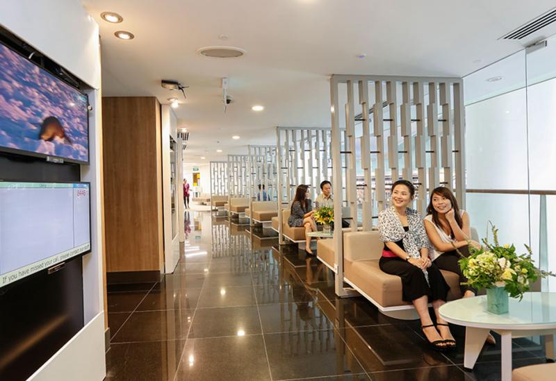 Khu vực sảnh chờ bệnh viện