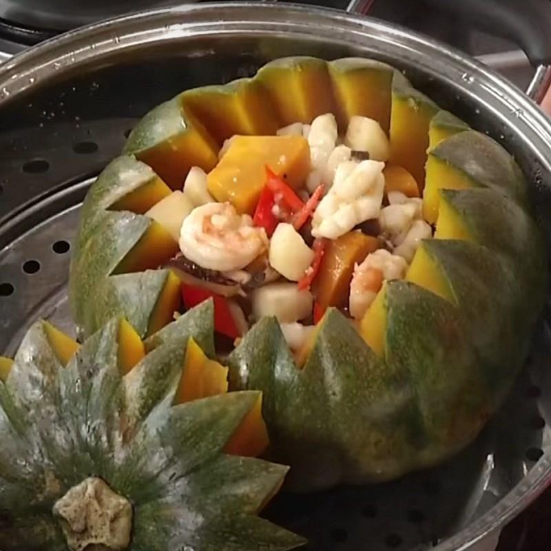 Bí đỏ hấp hải sản