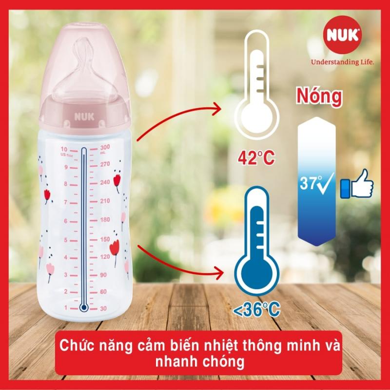 Bình sữa cảm biến nhiệt NUK