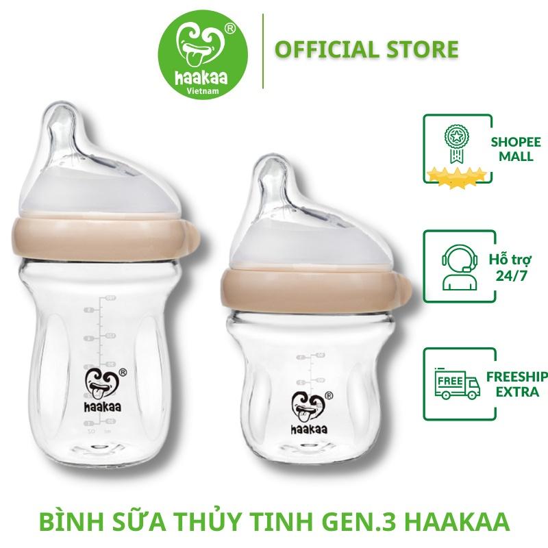 Bình sữa thủy tinh Gen.3 Haakaa