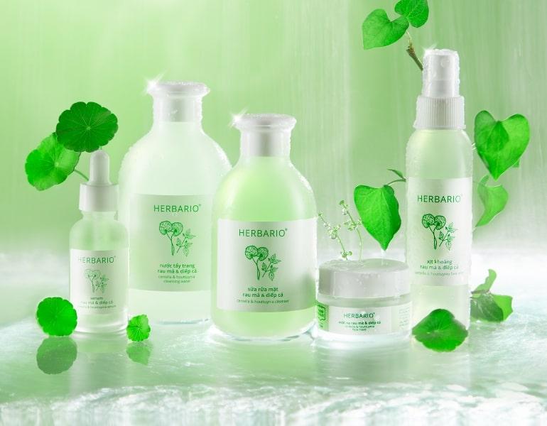Bộ 5 sản phẩm chăm sóc da mặt chiết xuất từ rau má và diếp cá