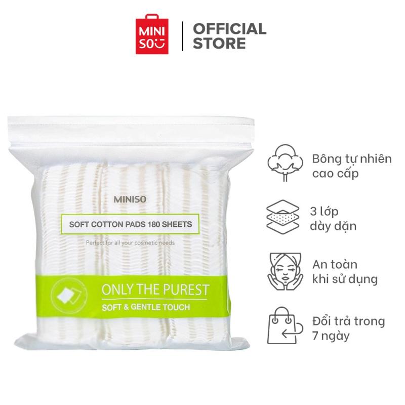 Bông tẩy trang từ bông cao cấp cotton pad Miniso