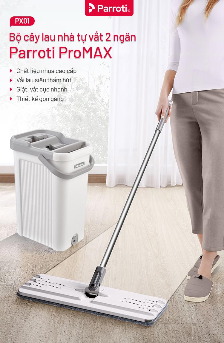 Bộ lau nhà tự vắt thông minh Parroti ProMAX PX01