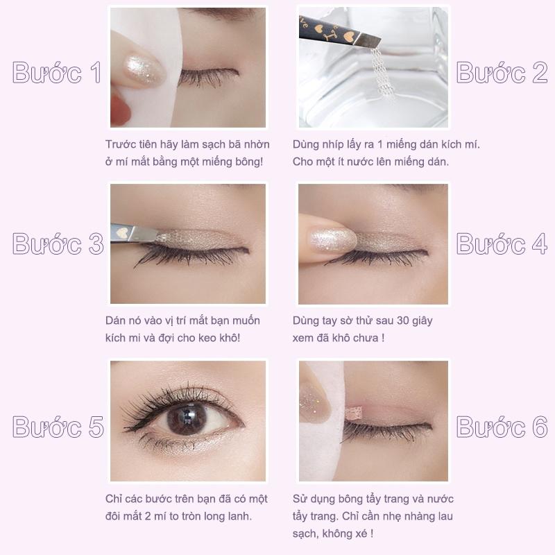 Cách sử dụng bộ miếng dán kích mí Suake