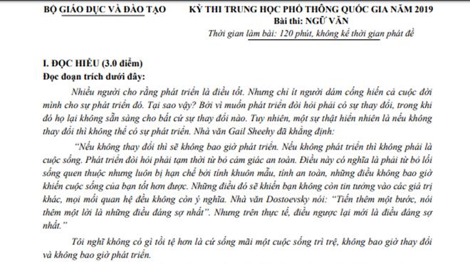 Thí sinh cần đọc kỹ đề thi một lượt, xác định điểm và thời gian làm cho từng câu.