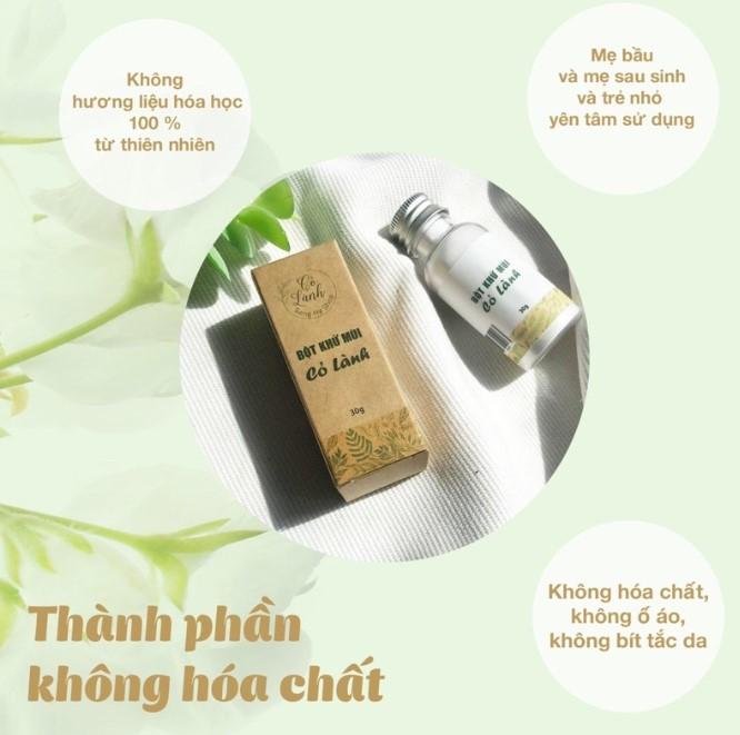 Bột khử mùi chân và nách Cỏ Lành