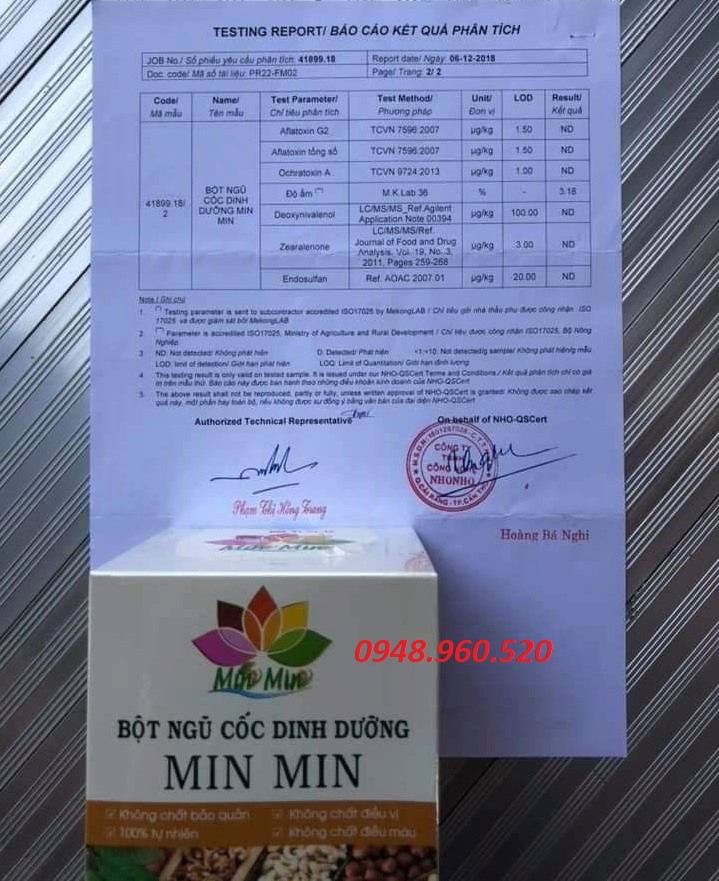 Bột ngũ cốc dinh dưỡng lợi sữa Min Min