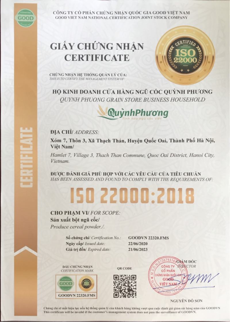 Ngũ cốc dinh dưỡng Quỳnh Phương
