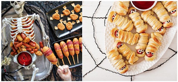 Bữa ăn ngập tràn xác ướp và bộ xương con người đậm chất Halloween