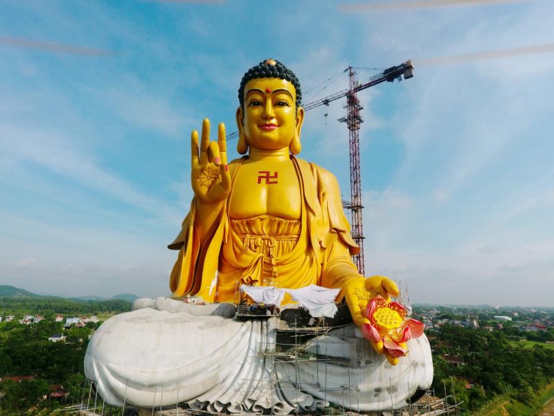 Bức Đại Tượng Phật A Di Đà, thuộc chùa Khai Nguyên, Hà Nội