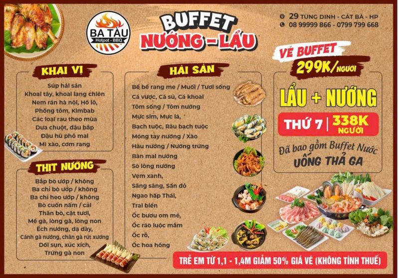 Buffet Hải Sản Ốc Ba Tàu