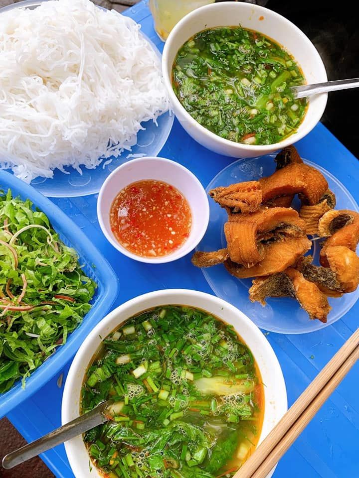 ﻿﻿Bún cá chấm Hạnh Béo