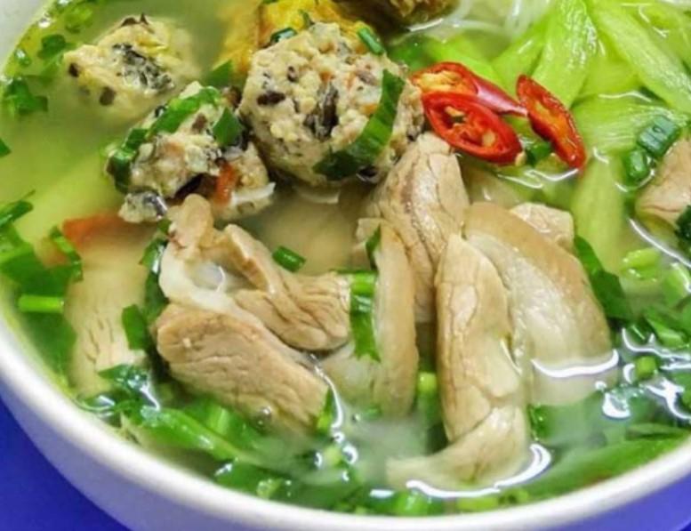 Bún mọc dọc mùng Hàm Long