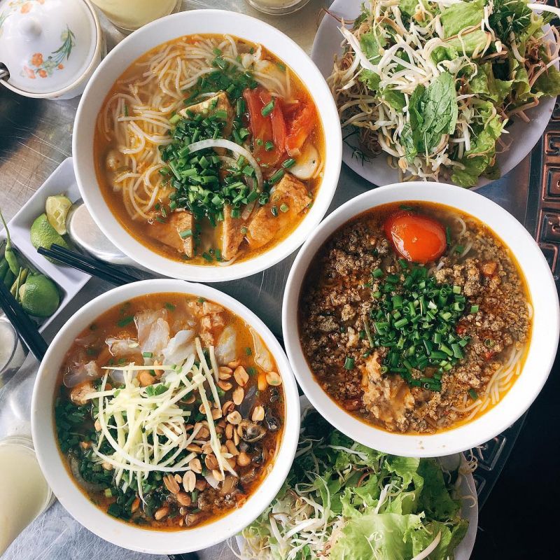 Bún tôm Châu Trúc giản dị, mộc mạc.