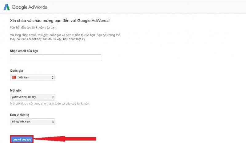 Bước 1: Truy cập Google AdWords