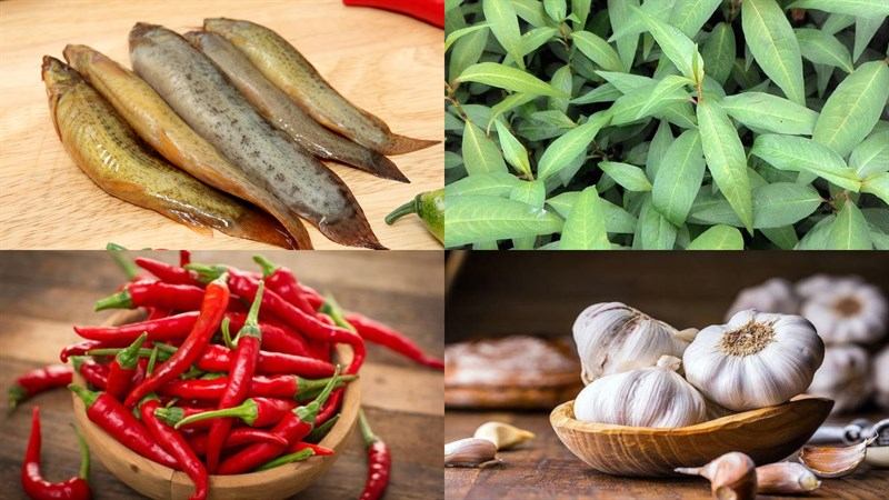Cá chạch kho rau răm