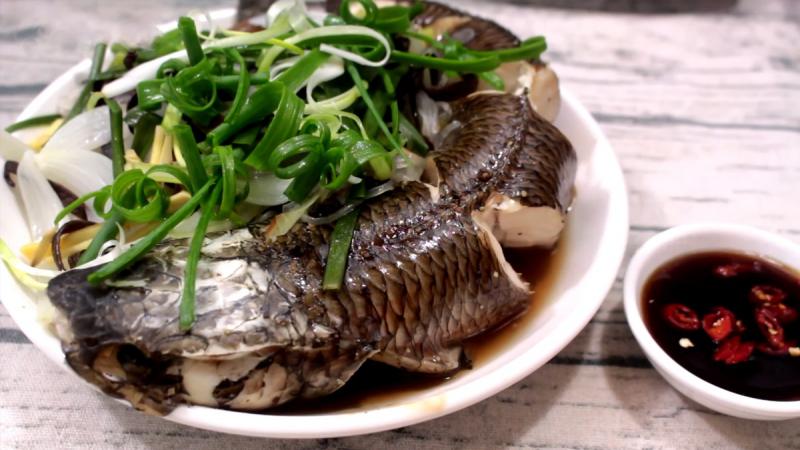 Cá lóc hấp sả chanh
