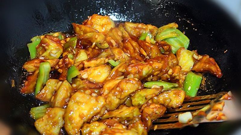 Cà tím xào chua ngọt