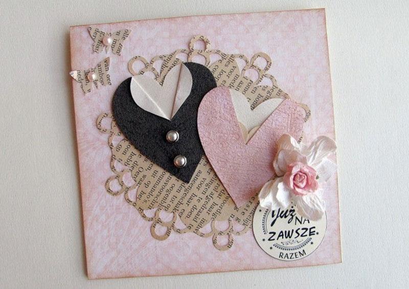 Thiệp Valentine cặp đôi trái tim siêu lãng mạn