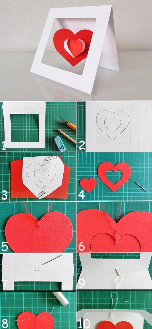 Cách làm thiệp Valentine cặp đôi trái tim siêu lãng mạn