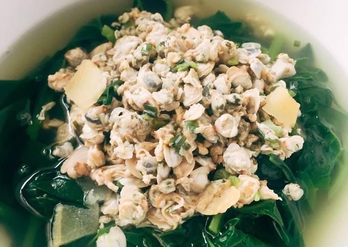 Cách nấu canh hến mồng tơi