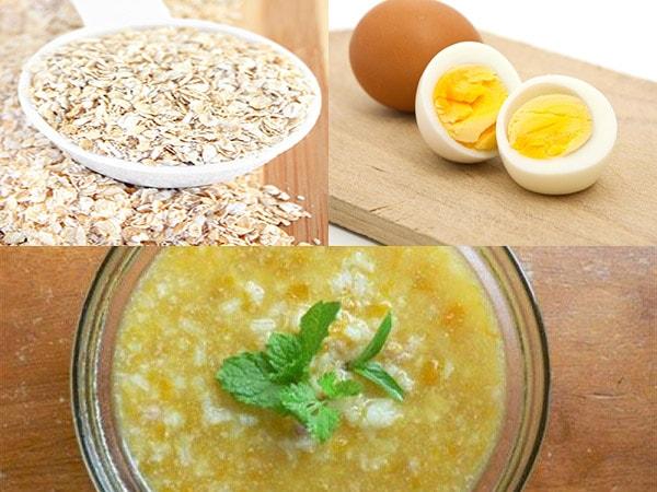 Cách nấu cháo yến mạch trứng cho bé ăn dặm