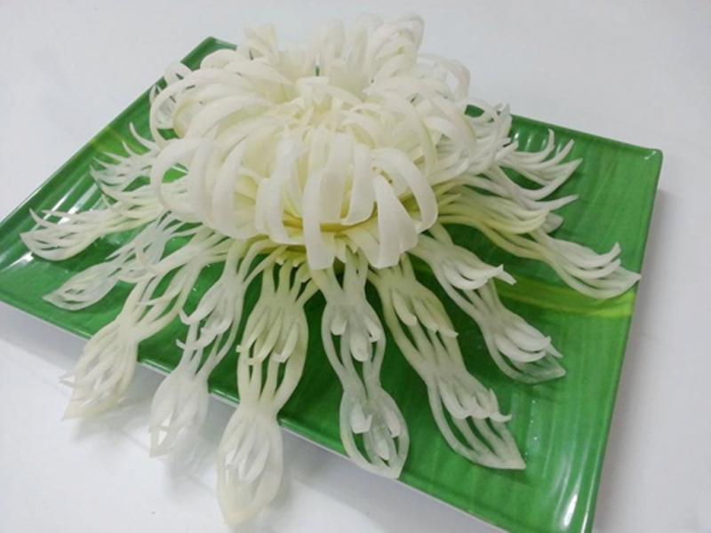 hoa cúc đại đóa từ đu đủ