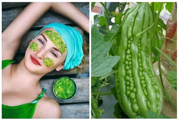 Đắp mặt nạ khổ qua trị mụn ẩn