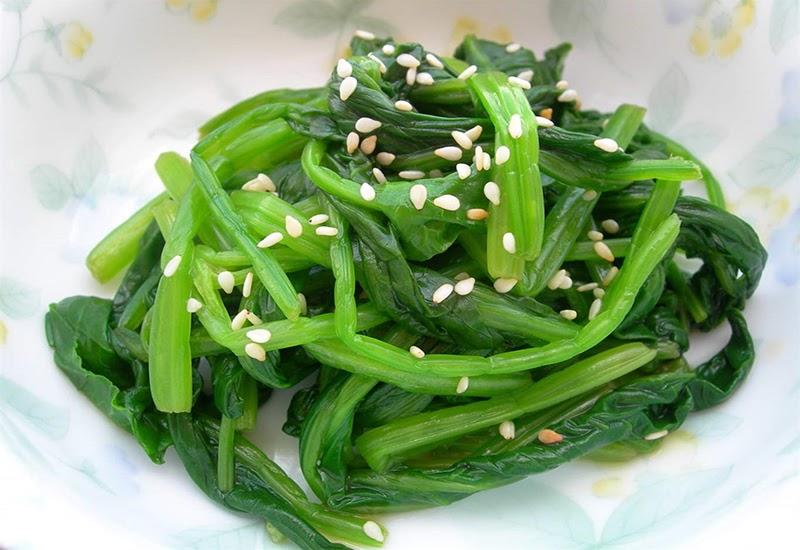 Cải bó xôi xào dầu hào