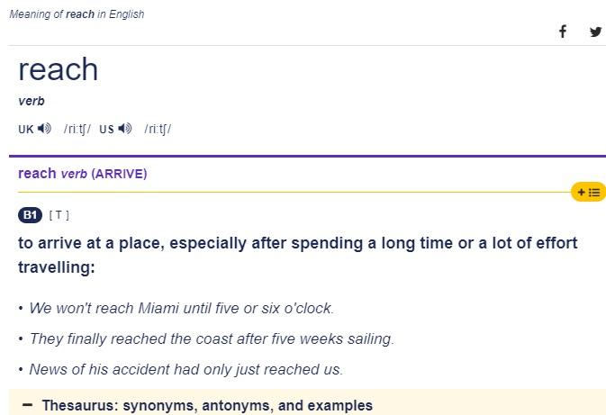 Cambridge Dictionary online