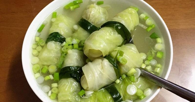 Canh bắp cải cuộn