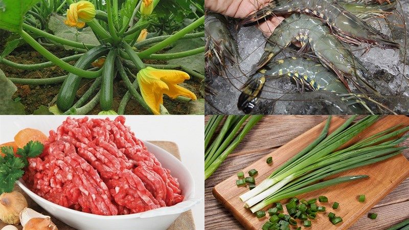 Canh bí ngòi nhồi tôm thịt
