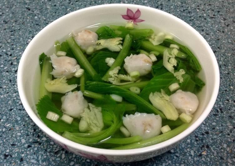 Canh cải bẹ xanh nấu gừng