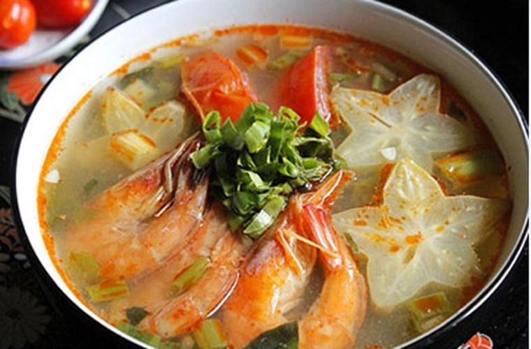 Canh chua tôm khế