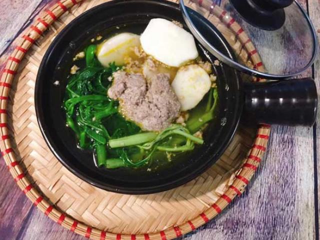 Món canh cua rau rút