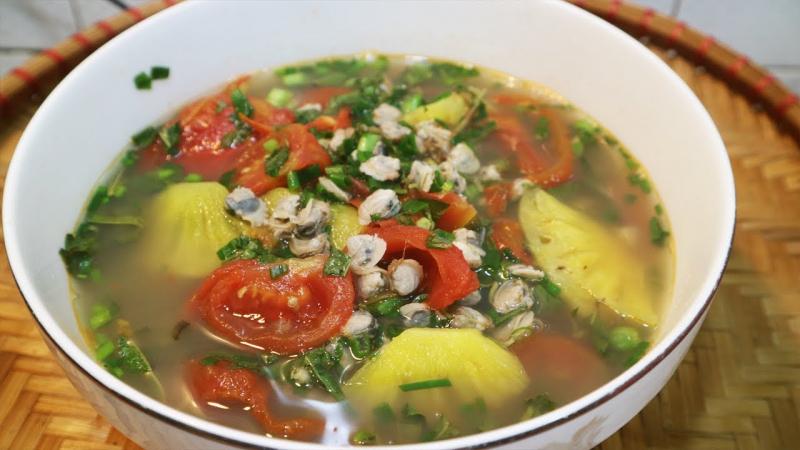 Canh hến chua