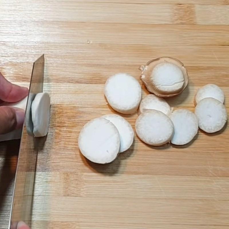 Canh khoai mỡ chay nấm đùi gà