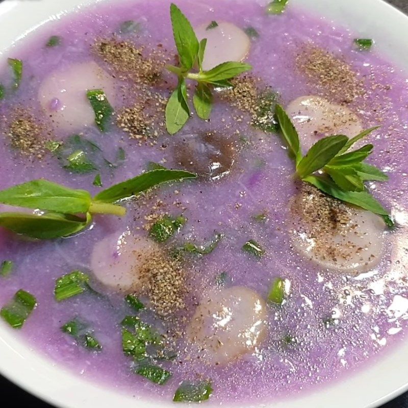Canh khoai mỡ chay nấm đùi gà