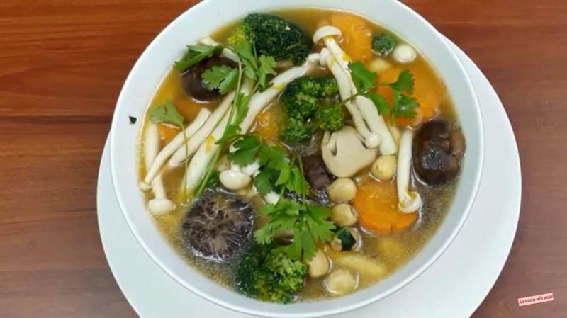 Canh nấm chay