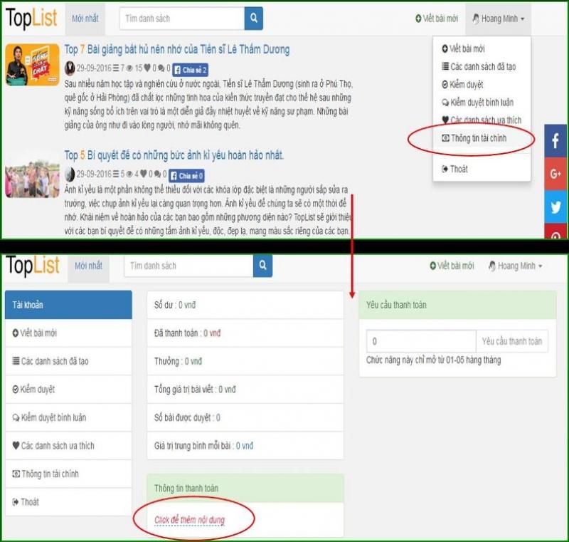 CẬP NHẬT THÔNG TIN