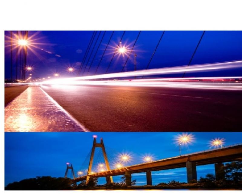 Cầu Bính lung linh về đêm